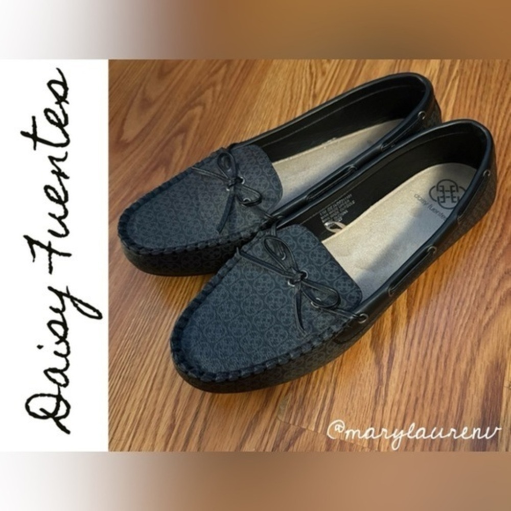 ❤️Daisy Fuentes Black & Gray Loafers Flats for Women -Sz 11- Office, Comfort